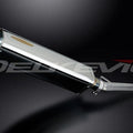 Delkevic 17" Stainless Tri-Oval Muffler - Suzuki GSX750F Katana - 98-06 Exhaust