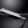 Delkevic 17" Stainless Tri-Oval Muffler - Suzuki V-Strom 1000 2014-2020 Exhaust