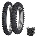 Dunlop Geomax MX34 Tires Tubes & Rim Strips Set Motocross Honda CRF250X 04-17