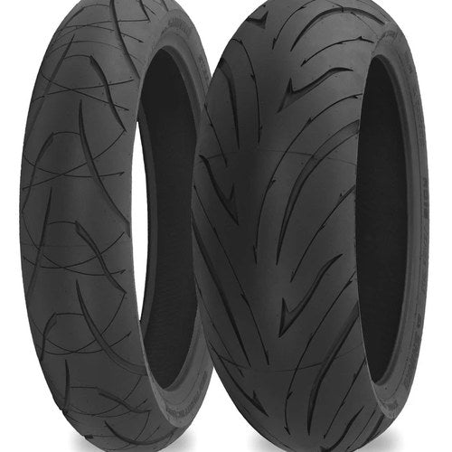 Shinko 016 Verge Tire Set Honda VTR1000F Super Hawk - 1998-2005
