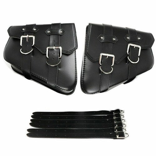 Motorcycle Saddle Bags Saddlebag Luggage Bag PU Leather For Sportster 883 Dyna