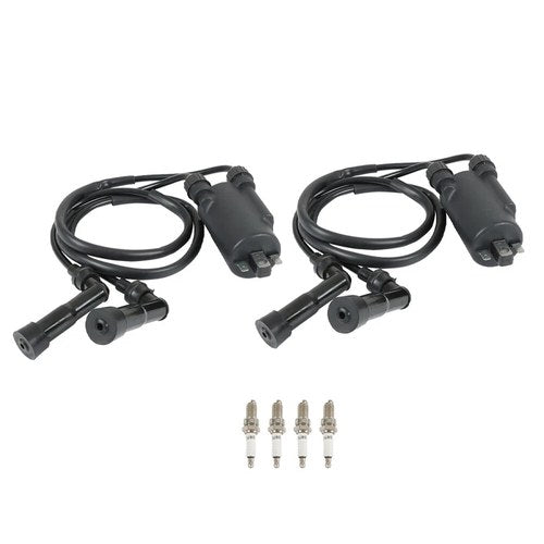 2× Ignition Coil Pack & spark plug+Cap For Honda Goldwing 1200 GL1200 1984-1987