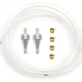 5 Feet 1/4" 6mm Clear Fuel Line Kit with 2 Titanium Aluminum Fuel Filter & Clips