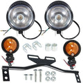 Black Passing Driving Spot Fog Lamp Turn Signal Light For Motorcycle