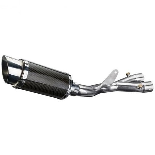 Delkevic 8" Carbon Round Slip-On Exhaust Muffler - Yamaha FZ-10 MT-10 2016-2021