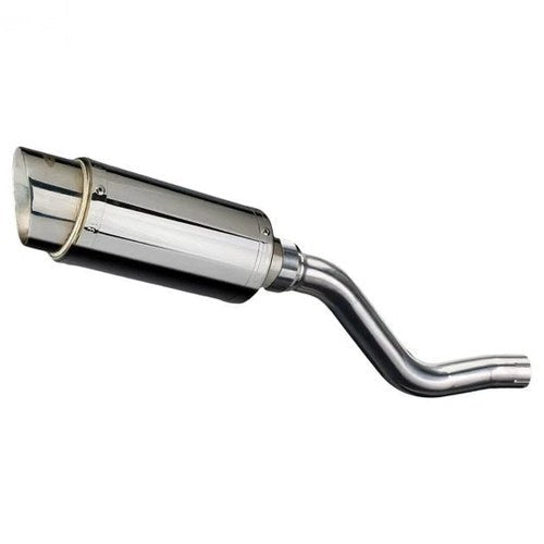 Delkevic 8" Stainless Round Slip-On Exhaust Muffler - Kawasaki KLR650 2008-2024