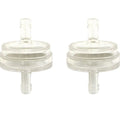 2 Pack Clear Fuel Filters - Disc - 1/8" - 3/16" In Line ATV Motorcycle