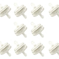 10 Pack Clear Fuel Filters Disc - 1/8" - 3/16" In Line ATV Motorcycle