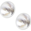 2 Pack 7" Halogen Headlight H4 Bulb 12V 60/55W Clear Round Glass 7 Inch Retro