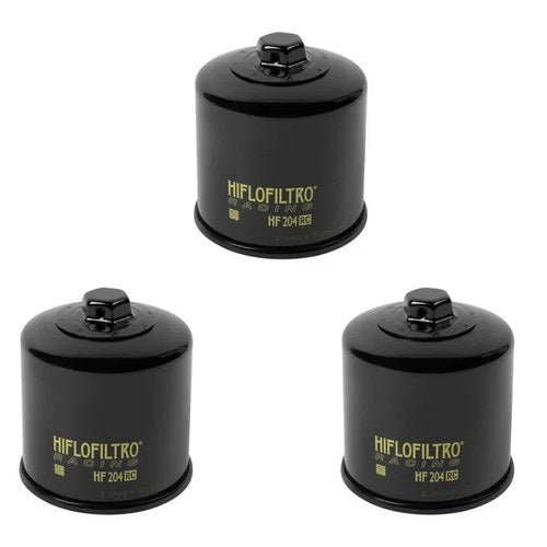 3 Hiflofiltro HF204RC Premium Racing Oil Filter Honda Kawasaki Suzuki Yamaha ATV