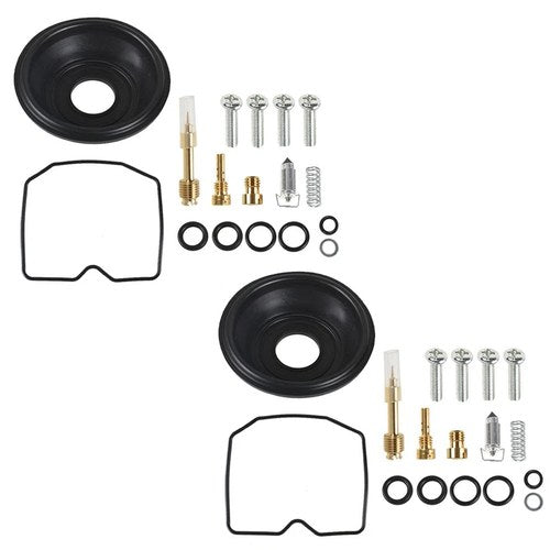 2 Set Carburetor Rebuild Kit plunger diaphragm For Kawasaki EN450A 454 Ltd 85-90