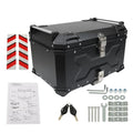 Black 65L Motorcycle Top Case Tail Box Waterproof Luggage Scooter Trunk Storage