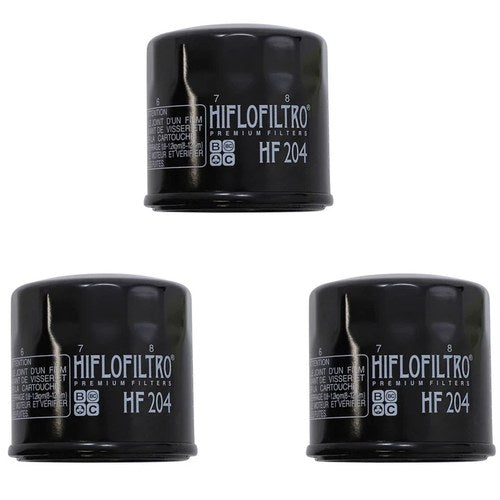 3 Pk Hiflofiltro HF204 OEM Replacement Oil Filters Honda Kawasaki Suzuki Yamaha