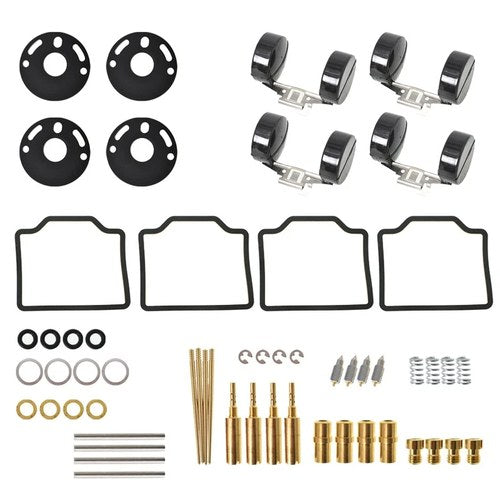 4 x Carburetor Rebuild Repair Kit & Float For CB750 CB 750 K4 69-76