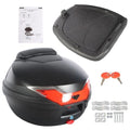 32L Motorcycle Trunk Scooter Box Rear Storage Kit Luggage Top Lock US