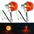 New 2Pcs Turn Signal Light For Honda CT70 CT90 XL100 CB350 CM400 CB450 CB750 8mm