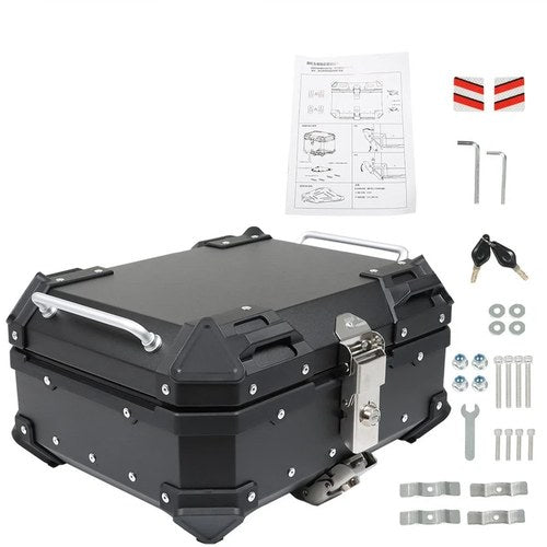 22L Black Motorcycle Luggage Waterproof Tail Box Scooter Trunk Storage Top Case