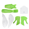 Plastic Fender Fairing Kit For Kawasaki KLX110 2002-2009 Green&White