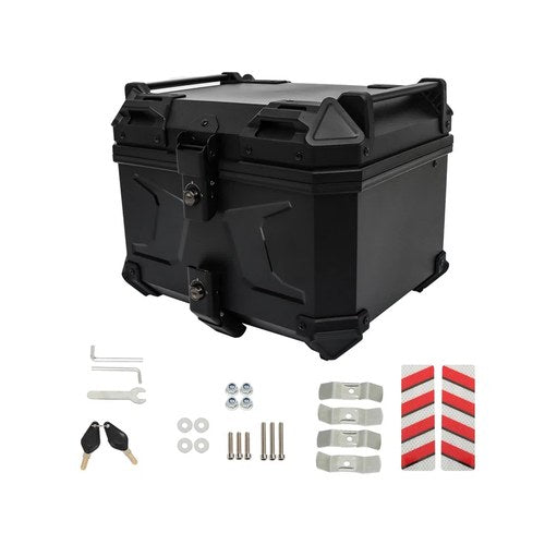 45L Motorcycle Rear Tour Box Top Case Waterproof with Security Lock Helmet Case