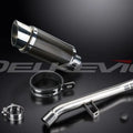 Delkevic 8" Carbon Fiber Round Muffler - Triumph Trophy SE 1200 - 13-17 Exhaust