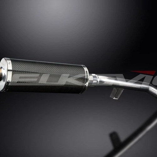 Delkevic 14" Carbon Fiber Oval Muffler - Triumph Trophy SE 1200 - 13-17 Exhaust