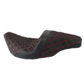 Red Lattice Stitch Carbon Fiber Gripper Step 2 Up Seat For Touring 2008-2020