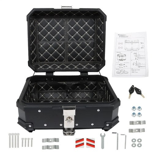 New Motorcycle Luggage Waterproof Tail Box Top Case Scooter Trunk Storage 22L