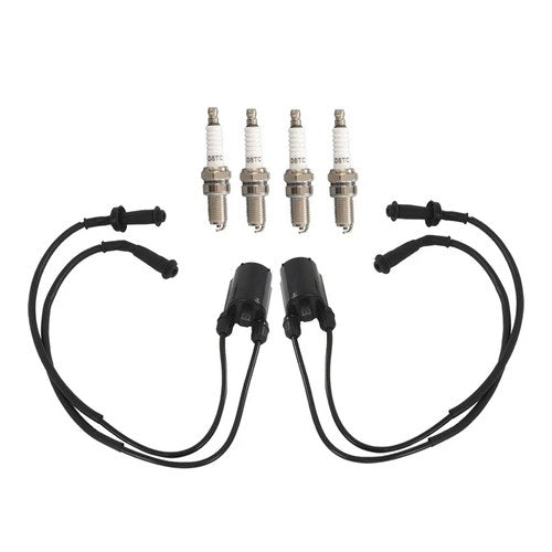 2 Set Ignition Coil & Spark Plug & Cap For Honda Shadow 1100 VT1100 1987-2007