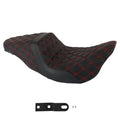 Red Lattice Stitch Carbon Fiber Gripper Step 2 Up Seat 2008-2020 For Touring