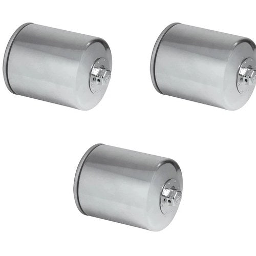 3 K&N Oil Filters Performance Spin On Chrome KN-171C Harley Davidson Motorcycle