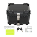 45L Motorcycle Top Case Tail Box Waterproof Luggage Scooter Trunk Storage Black