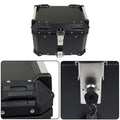 Black 45L Motorcycle Trunk Top Case Scooter Luggage Storage Rear Tour Tail Box