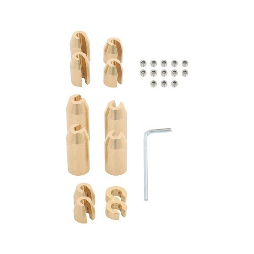 12 Pack Reusable Motorcycle Brass Wheel Spoke Balance Weights Refill Kit 6 Sizes