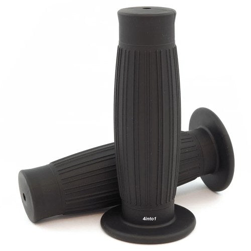 Laguna Grips - Black - 7/8" - Vintage Motorcycle Cafe Brat Chopper Bobber