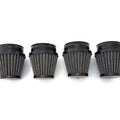Set of 4 Black Motorcycle Air Filter Pod 42mm Honda Kawasaki Yamaha Suzuki
