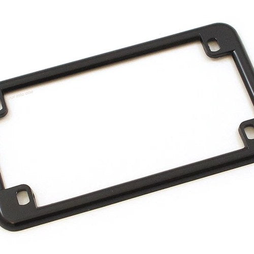 Gloss Black Metal Motorcycle License Plate Frame