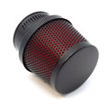 Black & Red Foam Air Filter Pod - 39mm - Honda CB500 CB550 CB750 Kawasaki Suzuki