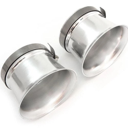54mm Silver Shorty Velocity Stacks - Set of 2 - Honda CB 400 CM400 CX500 CB900