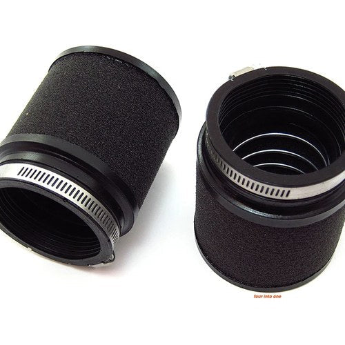 2 Pack Uni PK-82 Universal High Flow Foam Air Filter Pod Set 50mm - 52mm Carb ID