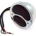 Vintage Model A Duolamp Style 12V LED Tail Light - Chrome - Universal Cafe Style