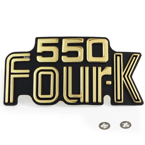Metal Side Cover Emblem w/ Clips - Honda CB550K CB550 1977 - 1978 Emblem Logo