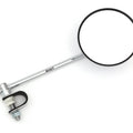 4" Chrome Clamp-On Mirror - 8" Long Stem - Chopper Bobber Vintage Honda Kawasaki