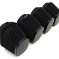 4 Pack Motorcycle Performance Tapered Oval Pod Air Filter Intake 54mm ID Black
