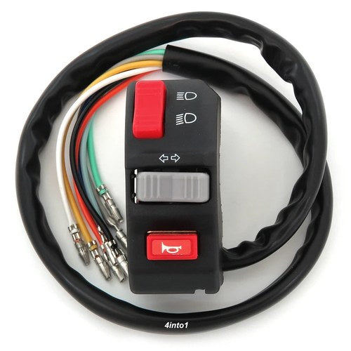 Universal Handlebar Multi Switch - Left Side Blinker Turn Signal Horn Light 7/8"