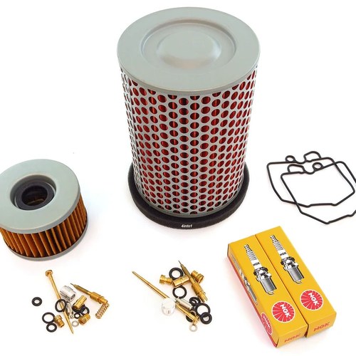 Tune Up Kit - Oil Air Filter Spark Plugs Carburetor Kits - 1980 1981 Honda CX500