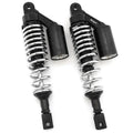 Black & Chrome Remote Reservoir Motorcycle Shocks - Eye To Clevis - 320mm 330mm