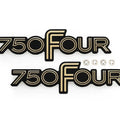 Honda CB750F Side Cover Emblems - Metal - Set of 2 - 87127-392-000 - 1975-1978
