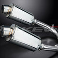 Delkevic 9" Stainless Oval Mufflers - Honda VTR1000F Superhawk 1997-2003