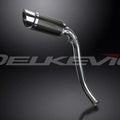 Delkevic 8" Mini Carbon Fiber Round Muffler Slip On - Honda CBR1000RR 2004-2005