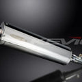 Delkevic 18" Stainless Oval Muffler Slip-on - Honda Silver Wing FSC600 2002-2014